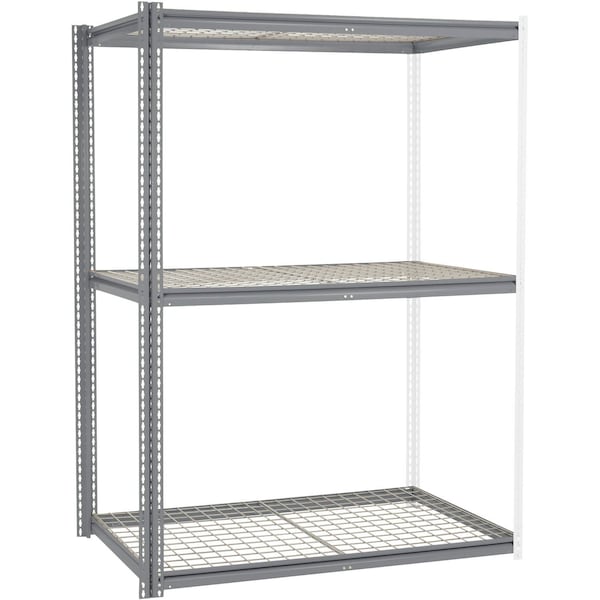 Global Industrial High Cap. Add-On Rack 60Wx48Dx84H 3 Levels Wire Deck 1300 Lb. Per Level GRY 581027GY - main